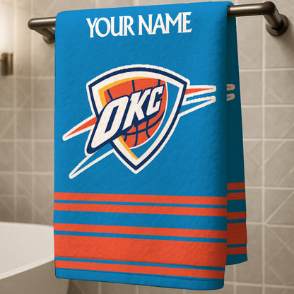The Thunder NBA Personalized Beach & Bath Towel