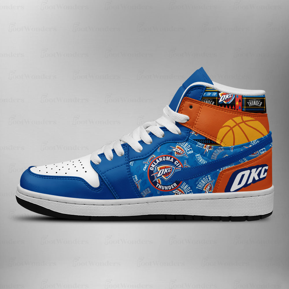 [HOT DEAL] NEW CUSTOMIZED NBA01 OCT OKLAHOMA CITY THUNDER AIR JORDAN SNEAKERS