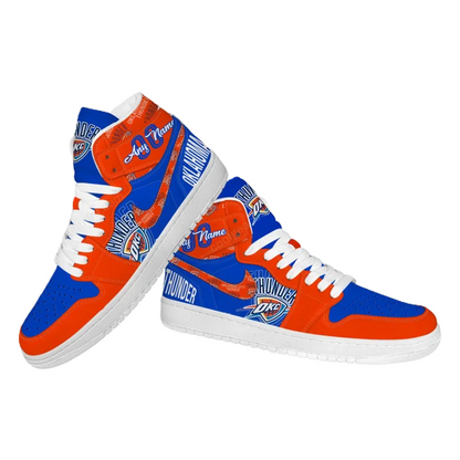 [HOT DEAL] NEW CUSTOMIZED NBA01 OCT OKLAHOMA CITY THUNDER AIR JORDAN SNEAKERS