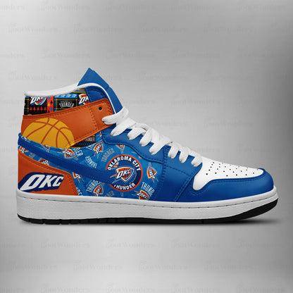 [HOT DEAL] NEW CUSTOMIZED NBA01 OCT OKLAHOMA CITY THUNDER AIR JORDAN SNEAKERS
