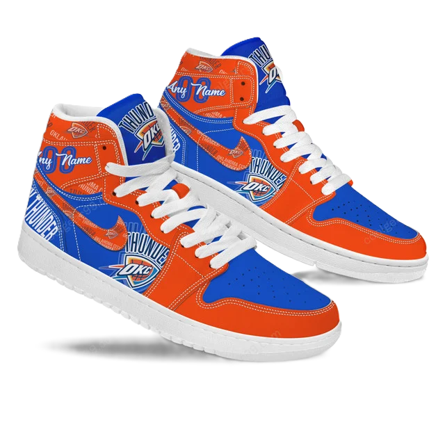 [HOT DEAL] NEW CUSTOMIZED NBA01 OCT OKLAHOMA CITY THUNDER AIR JORDAN SNEAKERS
