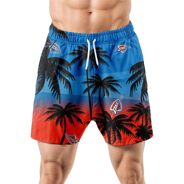 LIMITED EDITION - NEW CUSTOMIZED NBA01 OCT OKLAHOMA CITY THUNDER UNISEX HAWAIIAN SHIRT & SHORTS SET