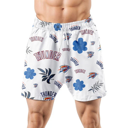 LIMITED EDITION - NEW CUSTOMIZED NBA01 OCT OKLAHOMA CITY THUNDER UNISEX HAWAIIAN SHIRT & SHORTS SET
