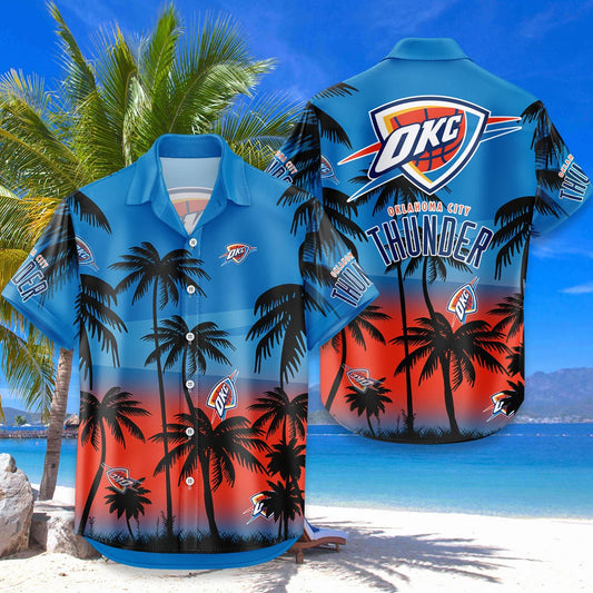 LIMITED EDITION - NEW CUSTOMIZED NBA01 OCT OKLAHOMA CITY THUNDER UNISEX HAWAIIAN SHIRT & SHORTS SET
