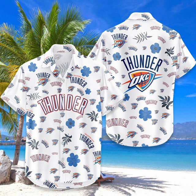 LIMITED EDITION - NEW CUSTOMIZED NBA01 OCT OKLAHOMA CITY THUNDER UNISEX HAWAIIAN SHIRT & SHORTS SET