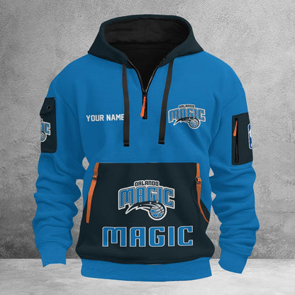 LIMITED EDITION - NEW CUSTOMIZED NBA15 OM ORLANDO MAGIC QUARTER ZIP HOODIE