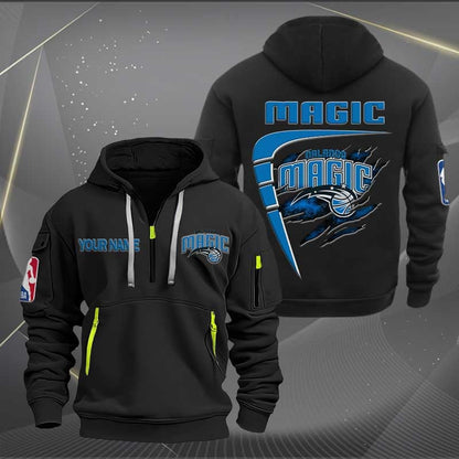 [HOT DEAL] NEW CUSTOMIZED NBA15 OM ORLANDO MAGIC QUARTER ZIP HOODIE
