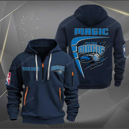 [HOT DEAL] NEW CUSTOMIZED NBA15 OM ORLANDO MAGIC QUARTER ZIP HOODIE