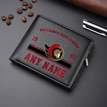 LIMITED EDITION - NEW CUSTOMIZED NHL29 OSN OTTAWA SENATORS LEATHER WALLET