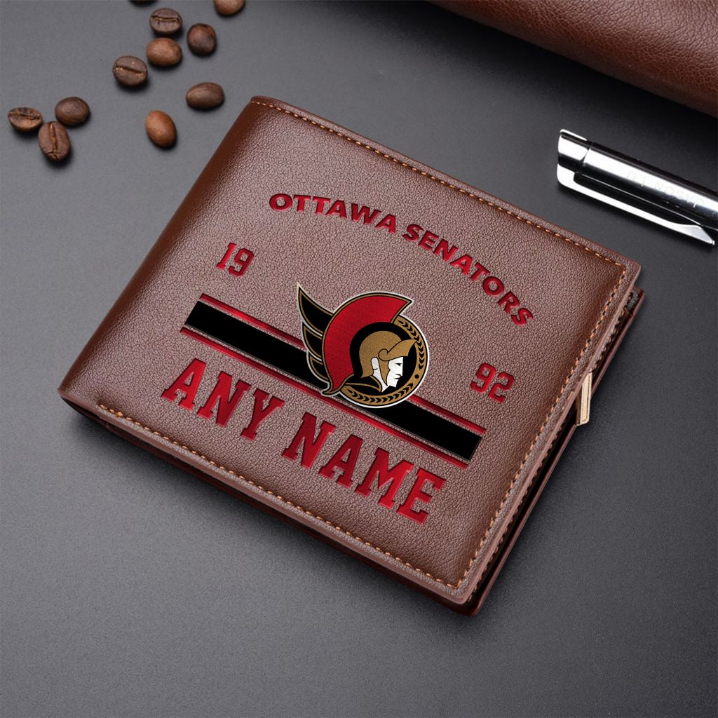 LIMITED EDITION - NEW CUSTOMIZED NHL29 OSN OTTAWA SENATORS LEATHER WALLET