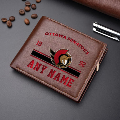 LIMITED EDITION - NEW CUSTOMIZED NHL29 OSN OTTAWA SENATORS LEATHER WALLET
