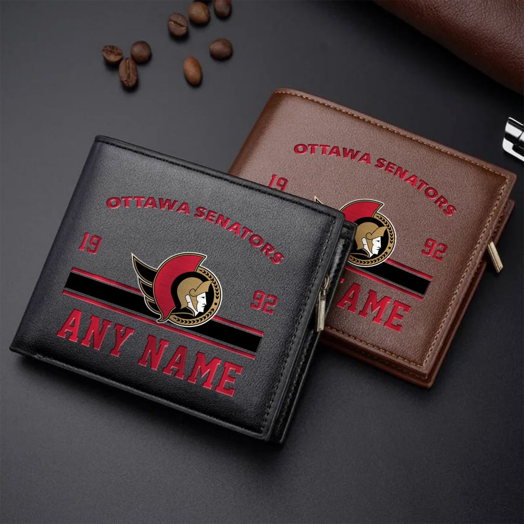 LIMITED EDITION - NEW CUSTOMIZED NHL29 OSN OTTAWA SENATORS LEATHER WALLET