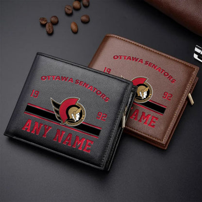 LIMITED EDITION - NEW CUSTOMIZED NHL29 OSN OTTAWA SENATORS LEATHER WALLET