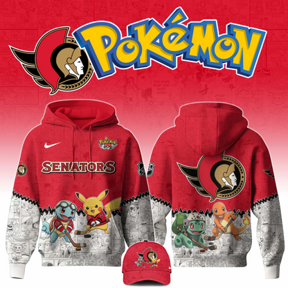 LIMITED EDITION - NEW CUSTOMIZED NHL29 OSN OTTAWA SENATORS X POKÉMON T-SHIRT, SWEATSHIRT, HOODIE & ZIP HOODIE