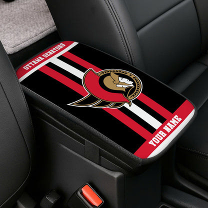 LIMITED EDITION - NEW CUSTOMIZED NHL29 OSN OTTAWA SENATORS CAR ARMREST PAD COVER