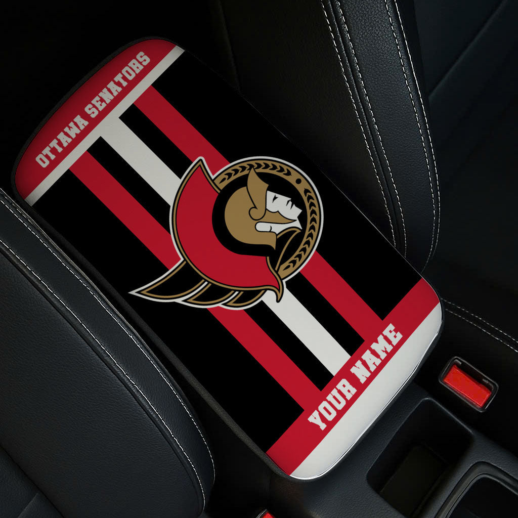 LIMITED EDITION - NEW CUSTOMIZED NHL29 OSN OTTAWA SENATORS CAR ARMREST PAD COVER