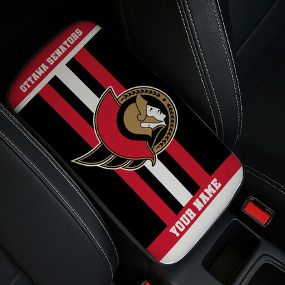 LIMITED EDITION - NEW CUSTOMIZED NHL29 OSN OTTAWA SENATORS CAR ARMREST PAD COVER