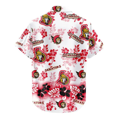 LIMITED EDITION - NEW CUSTOMIZED NHL29 OSN OTTAWA SENATORS UNISEX HAWAIIAN SHIRT & SHORTS SET