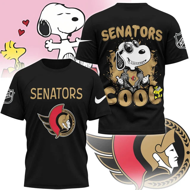 LIMITED EDITION - NEW CUSTOMIZED NHL29 OSN OTTAWA SENATORS X SNOOPY T-SHIRT, SWEATSHIRT, HOODIE & ZIP HOODIE