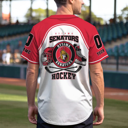 LIMITED EDITION - NEW CUSTOMIZED NHL29 OSN OTTAWA SENATORS BASEBALL JERSEY