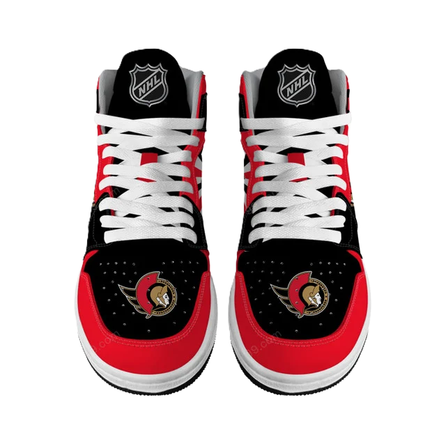 LIMITED EDITION - NEW CUSTOMIZED NHL29 OT SENATORS AIR JORDAN SNEAKERS