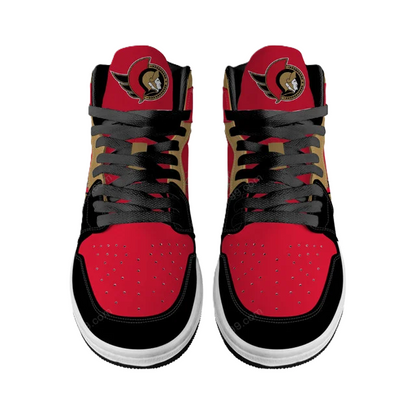 LIMITED EDITION - NEW CUSTOMIZED NHL29 OT SENATORS AIR JORDAN SNEAKERS