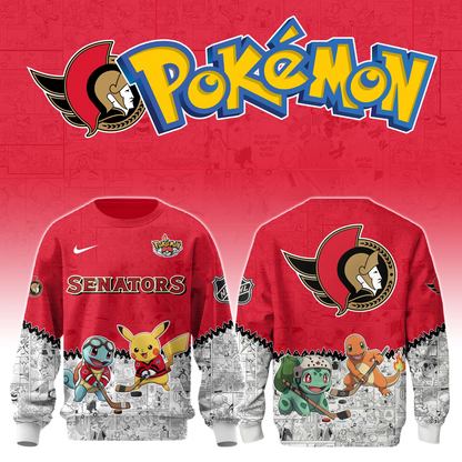 LIMITED EDITION - NEW CUSTOMIZED NHL29 OSN OTTAWA SENATORS X POKÉMON T-SHIRT, SWEATSHIRT, HOODIE & ZIP HOODIE