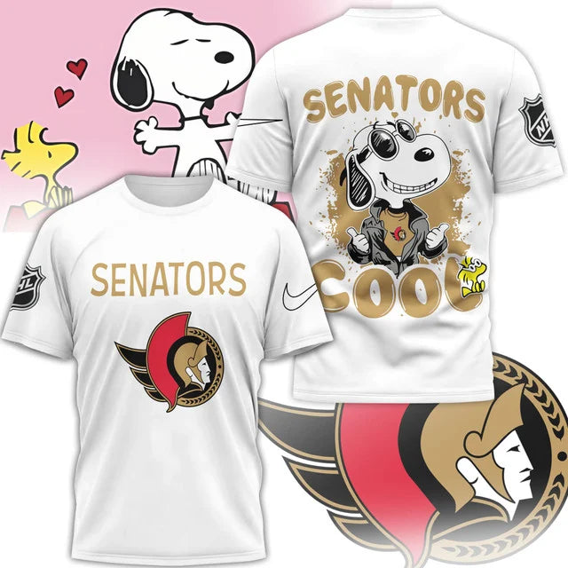 LIMITED EDITION - NEW CUSTOMIZED NHL29 OSN OTTAWA SENATORS X SNOOPY T-SHIRT, SWEATSHIRT, HOODIE & ZIP HOODIE