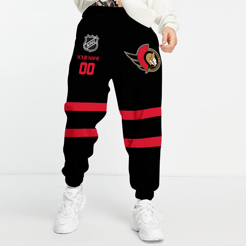 LIMITED EDITION - NEW CUSTOMIZED NHL29 OSN OTTAWA SENATORS COMBO HOODIE & LONGPANTS