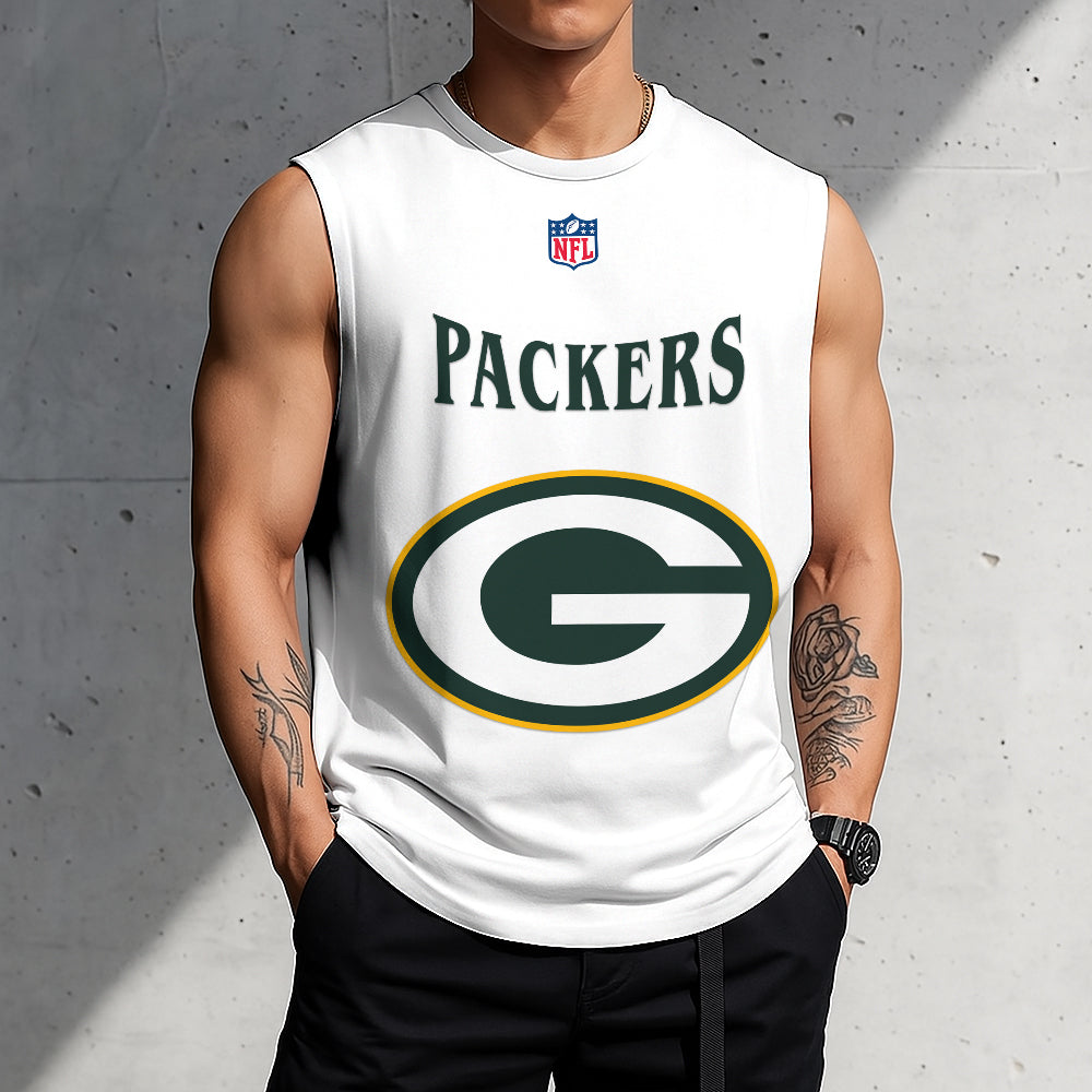 LIMITED EDITION - NEW CUSTOMIZED NFL08 GBP GREEN BAY PACKERS TANKTOP & GYM SHIRT