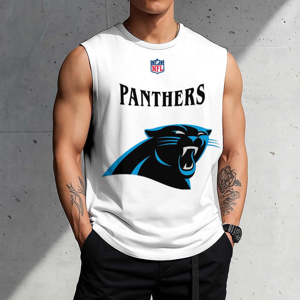 LIMITED EDITION - NEW CUSTOMIZED NFL23 CLP CAROLINA PANTHERS TANKTOP & GYM SHIRT