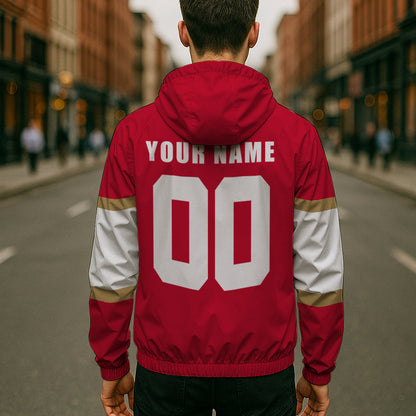 LIMITED EDITION - NEW CUSTOMIZED NHL01 FPT FLORIDA PANTHERS WINDBREAKER JERSEY JACKET