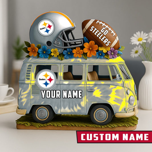 LIMITED EDITION - NEW CUSTOMIZED NFL14 PSB PITTSBURGH STEELERS BUS ACRYLIC BLOCK