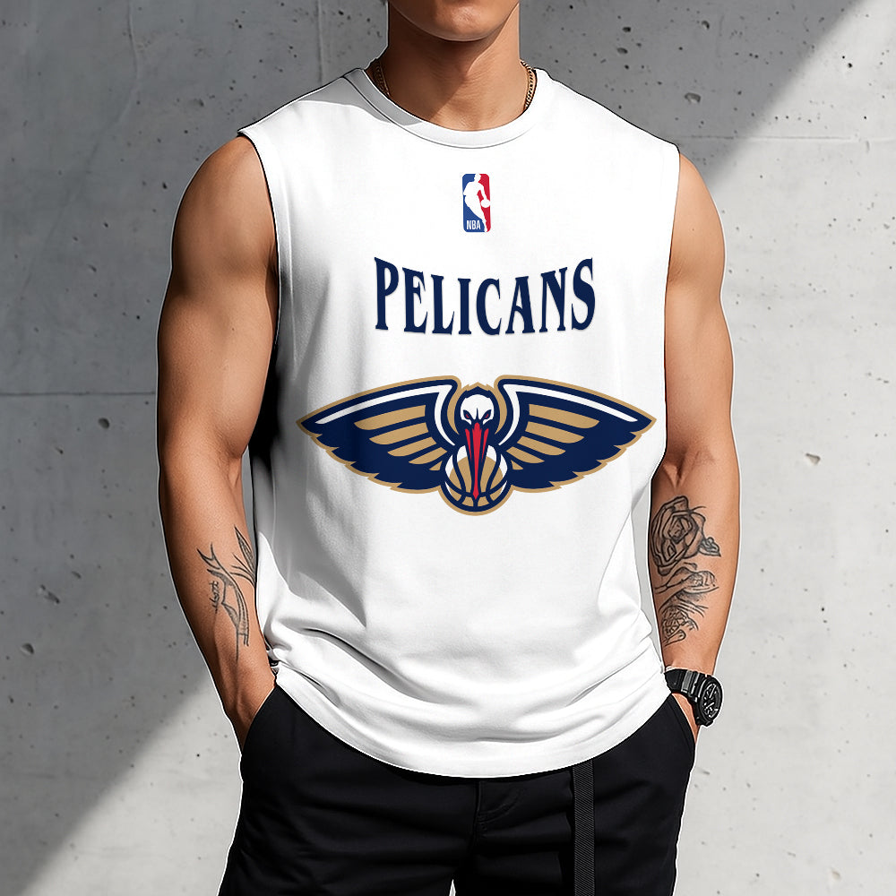LIMITED EDITION - NEW CUSTOMIZED NBA30 NOP NEW ORLEANS PELICANS TANKTOP & GYM SHIRT