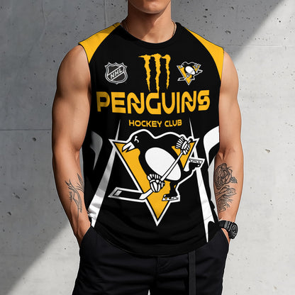 LIMITED EDITION - NEW CUSTOMIZED NHL26 PBP PITTSBURGH PENGUINS TANK TOP & GYM SHIRT