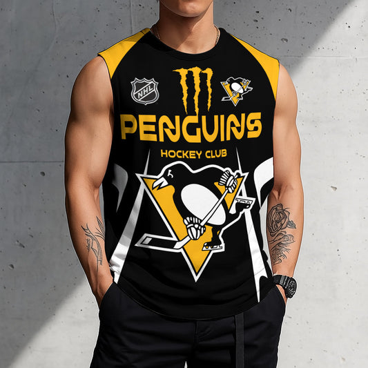 LIMITED EDITION - NEW CUSTOMIZED NHL26 PBP PITTSBURGH PENGUINS TANK TOP & GYM SHIRT