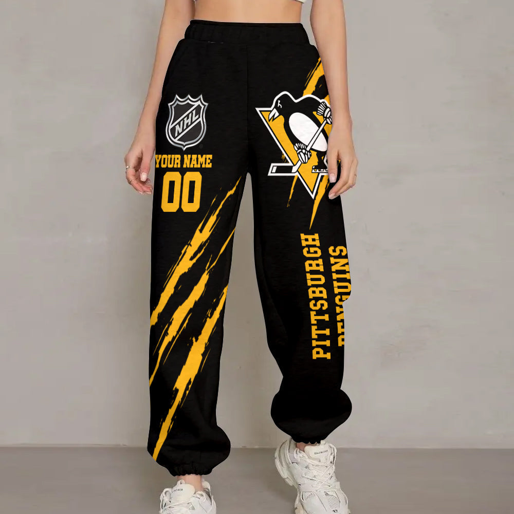 LIMITED EDITION - NEW CUSTOMIZED NHL26 PBP PITTSBURGH PENGUINS UNISEX LONG PANTS