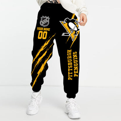 LIMITED EDITION - NEW CUSTOMIZED NHL26 PBP PITTSBURGH PENGUINS UNISEX LONG PANTS