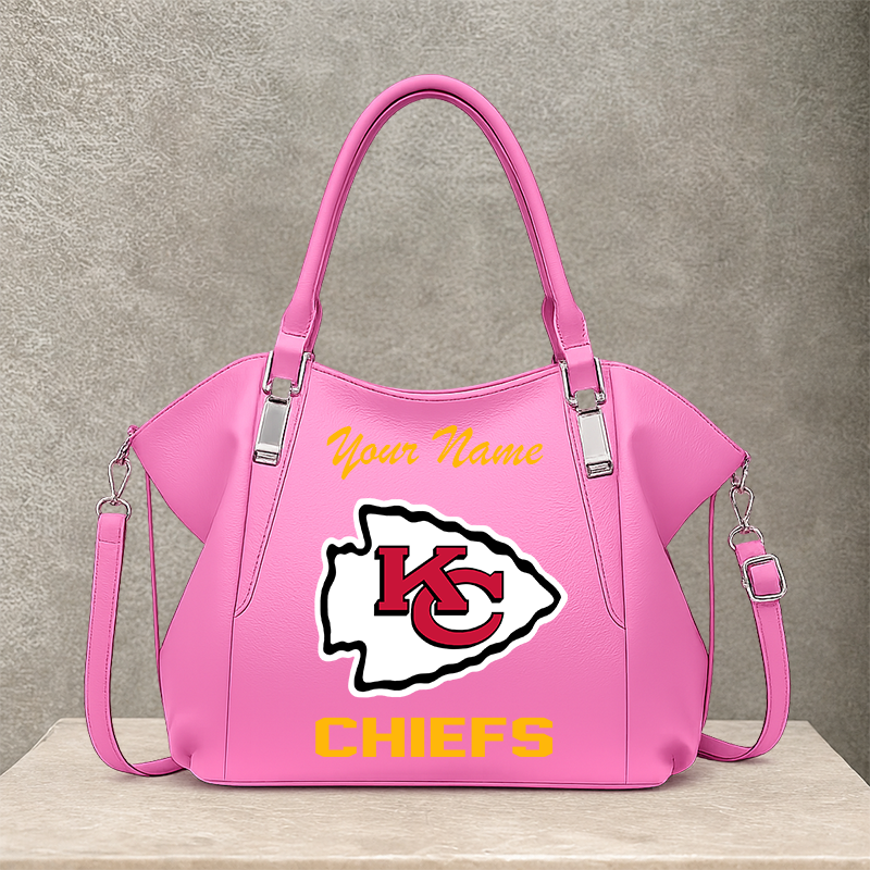 LIMITED EDITION - NEW CUSTOMIZED NFL01 KCC KANSAS CITY CHIEFS SHOULDER HANDBAG