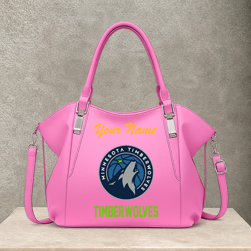 LIMITED EDITION - NEW CUSTOMIZED NBA05 MTW MINNESOTA TIMBERWOLVES SHOULDER HANDBAG