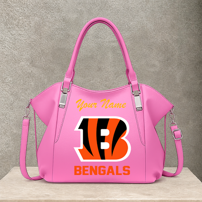 LIMITED EDITION - NEW CUSTOMIZED NFL16 CCB CINCINNATI BENGALS SHOULDER HANDBAG