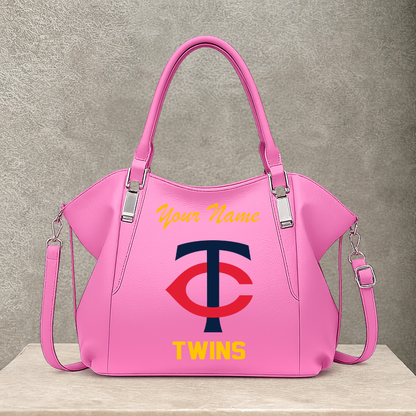 LIMITED EDITION - NEW CUSTOMIZED MLB22 MTS MINNESOTA TWINS SHOULDER HANDBAG
