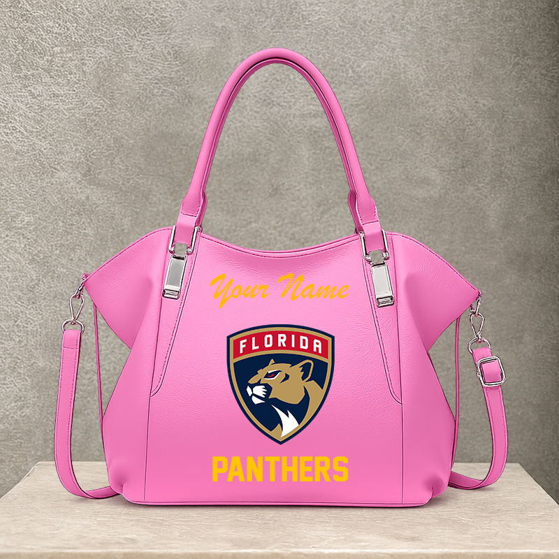 LIMITED EDITION - NEW CUSTOMIZED NHL01 FPT FLORIDA PANTHERS SHOULDER HANDBAG