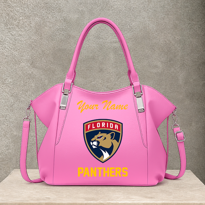 LIMITED EDITION - NEW CUSTOMIZED NHL01 FPT FLORIDA PANTHERS SHOULDER HANDBAG