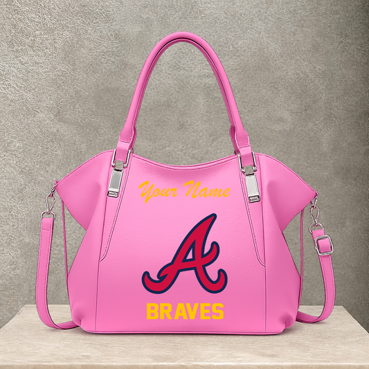 LIMITED EDITION - NEW CUSTOMIZED MLB09 ABS ATLANTA BRAVES SHOULDER HANDBAG