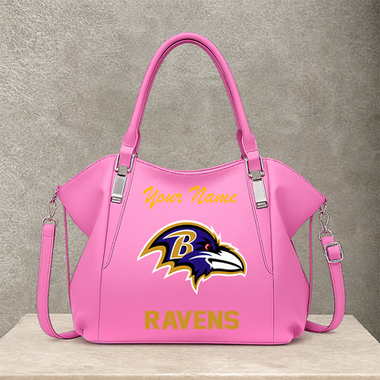 LIMITED EDITION - NEW CUSTOMIZED NFL28 BTR BALTIMORE RAVENS SHOULDER HANDBAG