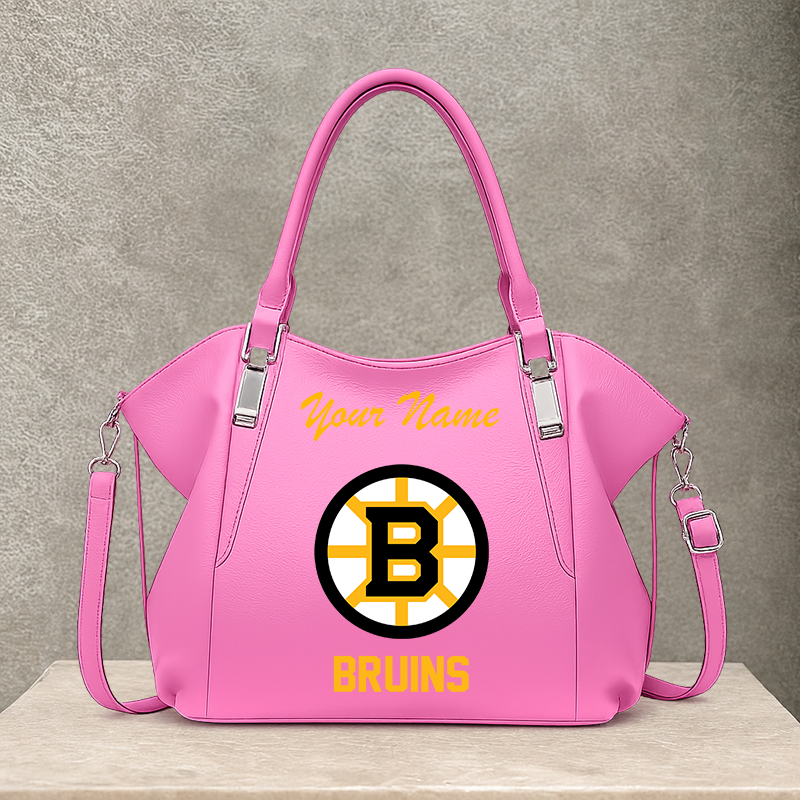 LIMITED EDITION - NEW CUSTOMIZED NHL02 BTB BOSTON BRUINS SHOULDER HANDBAG