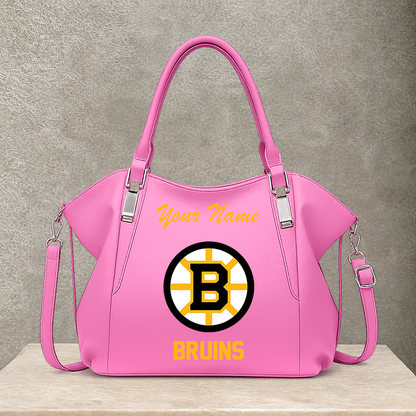 LIMITED EDITION - NEW CUSTOMIZED NHL02 BTB BOSTON BRUINS SHOULDER HANDBAG