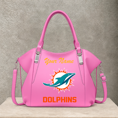 LIMITED EDITION - NEW CUSTOMIZED NFL19 MDP MIAMI DOLPHINS SHOULDER HANDBAG