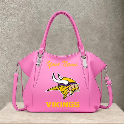 LIMITED EDITION - NEW CUSTOMIZED NFL05 MVK MINNESOTA VIKINGS SHOULDER HANDBAG